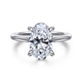 Ericka - 14K White Gold Oval Diamond Engagement Ring