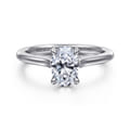 Ericka - 14K White Gold Oval Diamond Engagement Ring
