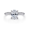 Ericka - 14K White Gold Oval Diamond Engagement Ring