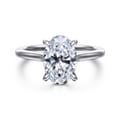 Ericka - 14K White Gold Oval Diamond Engagement Ring