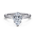 Ericka - 14K White Gold Pear Shape Diamond Engagement Ring