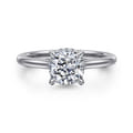 Aldon - 14K White Gold Cushion Diamond Engagement Ring