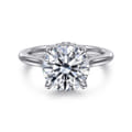 Aldon - 14K White Gold Round Diamond Engagement Ring