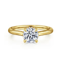 Aldon - 14K Yellow Gold Round Diamond Engagement Ring
