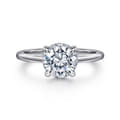 Aldon - 14K White Gold Round Diamond Engagement Ring