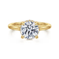 Aldon - 14K Yellow Gold Round Diamond Engagement Ring