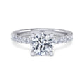Amata - 14K White Gold Round Diamond Engagement Ring