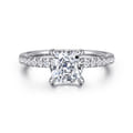 Alisa - 14K White Gold Cushion Cut Diamond Engagement Ring