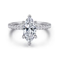 Alisa - 14K White Gold Marquise Shape Diamond Engagement Ring