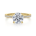 Alisa - 14K Yellow Gold Round Diamond Engagement Ring