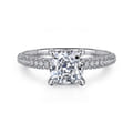 Alinna - 14K White Gold Cushion Cut Diamond Engagement Ring
