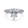 Alinna - 14K White Gold Pear Shape Diamond Engagement Ring