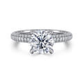 Alinna - 14K White Gold Round Diamond Engagement Ring