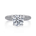 Alinna - 14K White Gold Round Diamond Engagement Ring