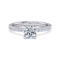 Amata - 14K White Gold Round Diamond Engagement Ring