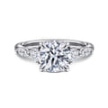 Cian - 14K White Gold Round Five Stone Diamond Engagement Ring
