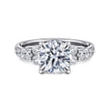 Avah - 14K White Gold Round Diamond Engagement Ring