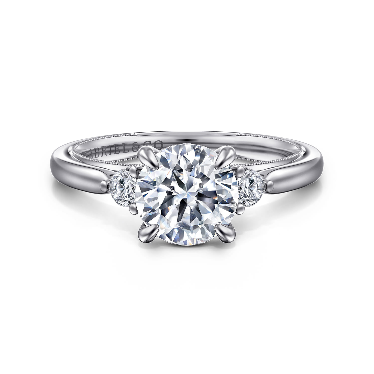 Three Stone Diamond Engagement Ring
