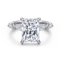 Caitte - 14K White Gold Radiant Cut Double Prong Diamond Engagement Ring