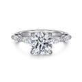 Caitte - 14K White Gold Round Double Prong Diamond Engagement Ring