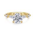 Caitte - 14K Yellow Gold Round Double Prong Diamond Engagement Ring