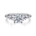 Sacred - 14K White Gold Round Diamond Engagement Ring