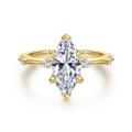 Frances - 14K Yellow Gold Marquise Shape Diamond Engagement Ring