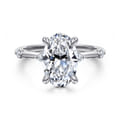 Frances - 14K White Gold Oval Diamond Engagement Ring