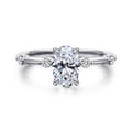 Frances - 14K White Gold Oval Diamond Engagement Ring