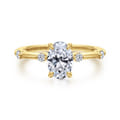 Frances - 14K Yellow Gold Oval Diamond Engagement Ring
