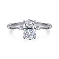 Frances - 14K White Gold Oval Diamond Engagement Ring
