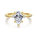 Frances - 14K Yellow Gold Pear Shape Diamond Engagement Ring
