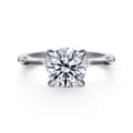 Frances - 14K White Gold Round Diamond Engagement Ring