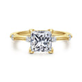 Frances - 14K Yellow Gold Princess Cut Diamond Engagement Ring