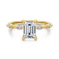 Marline - 14K Yellow Gold Emerald Cut Diamond Engagement Ring