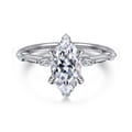 Marline - 14K White Gold Gold Marquise Shape Diamond Engagement Ring