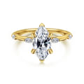 Marline - 14K Yellow Gold Marquise Shape Diamond Engagement Ring
