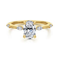 Marline - 14K Yellow Gold Oval Diamond Engagement Ring