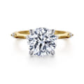 Marline - 14K White -Yellow Gold Round Diamond Engagement Ring
