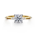 Marline - 14K White -Yellow Gold Round Diamond Engagement Ring