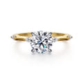 Marline - 14K White -Yellow Gold Round Diamond Engagement Ring