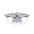 Marline - 14K White Gold Round Diamond Engagement Ring