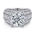 Kera - 14K White Gold Round Diamond Engagement Ring