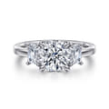 Stephi - 14K White Gold Round Three Stone Diamond Engagement Ring