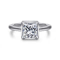 Reece - 14K White Gold Princess Cut Diamond Engagement Ring