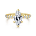 Kim - 14K Yellow Gold Marquise Shape Diamond Engagement Ring