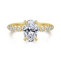 Kim - 14K Yellow Gold Oval Diamond Engagement Ring
