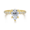 Kim - 14K Yellow Gold Pear Shape Diamond Engagement Ring