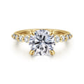 Kim - 14K Yellow Gold Round Diamond Engagement Ring
