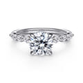 Kim - 14K White Gold Round Diamond Engagement Ring